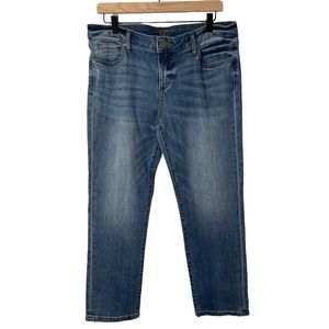 Kut from the Kloth Womens Mid Rise Ankle Jeans Blue Size 12 Cotton Blend Stretch
